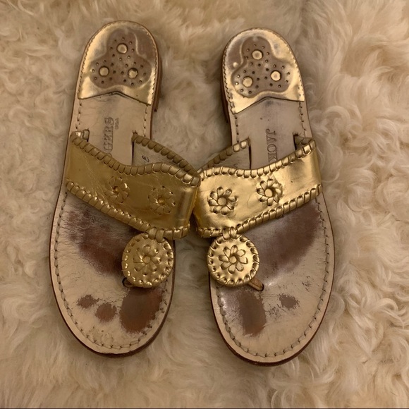 Jack Rogers Gold Sandals - Picture 3 of 7